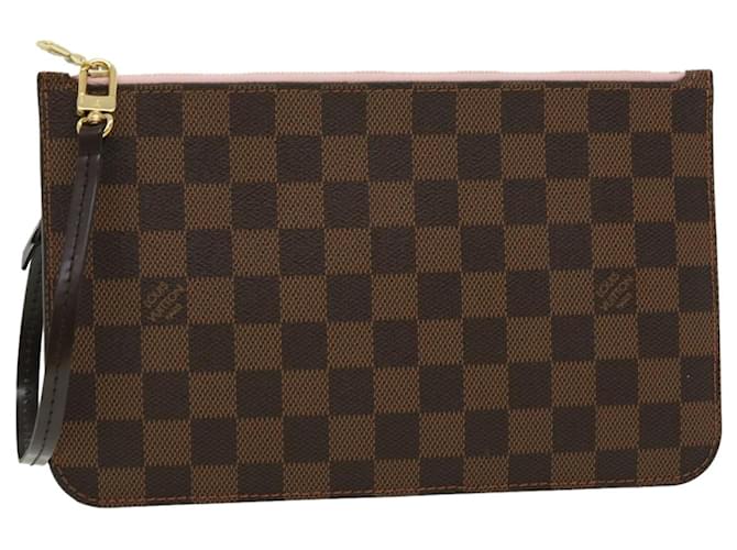 Louis Vuitton Neverfull pouch Brown Cloth  ref.657343