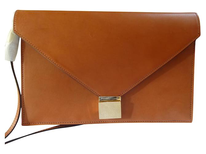 Victoria Beckham Clutch bags Brown Leather  ref.657659