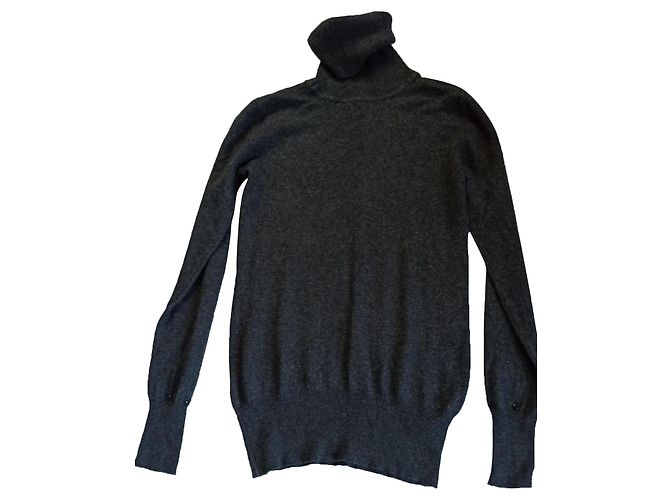 Hôtel Particulier Rollkragenpullover aus Kaschmir und Seide Grau M Anthrazitgrau