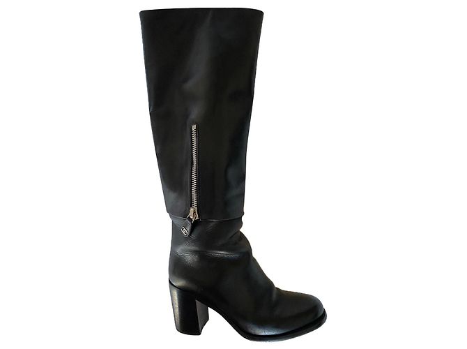 Chanel riding boots Black
