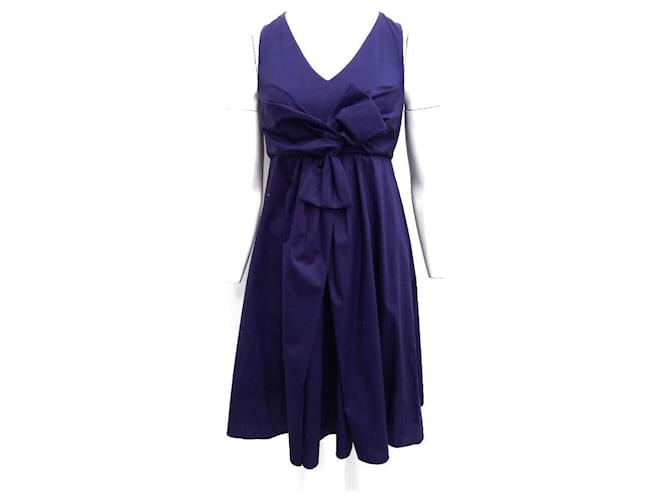 Paule Ka purple dress with bows Cotton Elastane  ref.657762