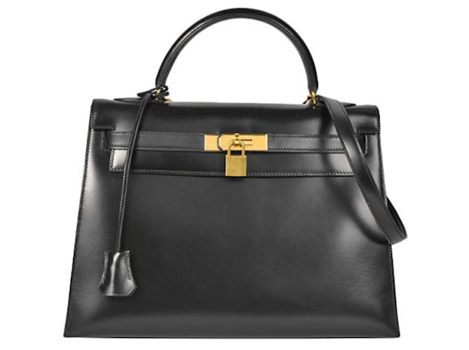 Hermès hermes kelly Black Leather  ref.657841