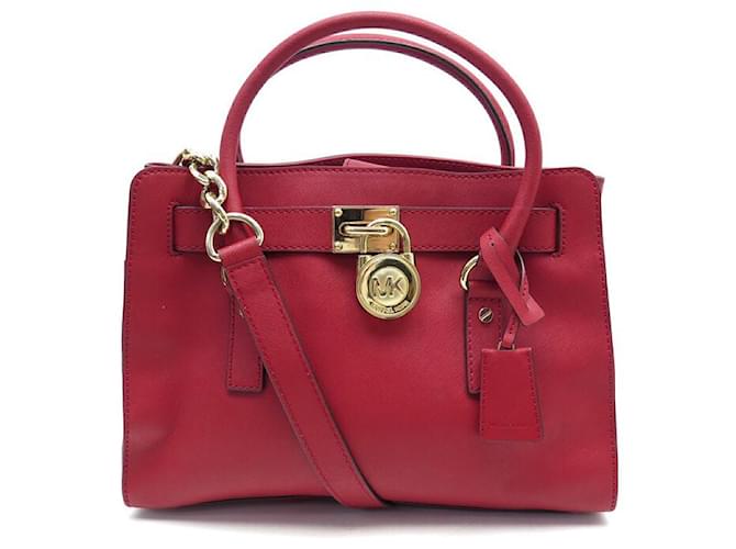 Michael Kors handbag 30S2GHMS3L LOCKET IN RED LEATHER LEATHER HAND BAG  ref.657936