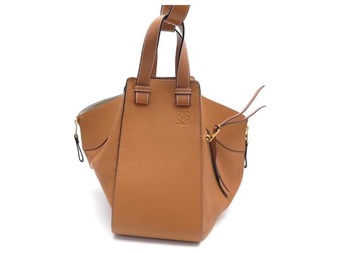 Loewe Hammock Small Leather Shoulder Bag - Women - Camel Tote Bags