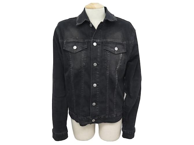 DIOR EMBROIDERED DENIM JACKET SORAYAMA X KIM JONES M 38 BLACK LIMITED JACKET  ref.657983