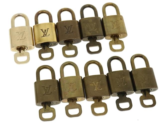 Louis Vuitton padlock 10set Padlock Gold Tone LV Auth ar7639 Metal  ref.658443