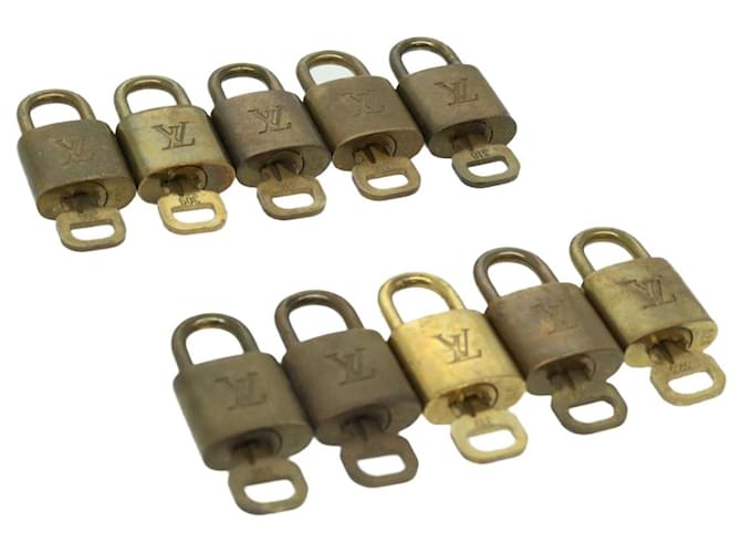 Louis Vuitton Vorhängeschloss 10Set Padlock Gold Tone LV Auth ar7641 Metall  ref.658462