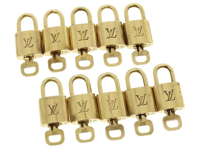 cadenas Louis Vuitton 10Set Cadenas Gold Tone LV Auth 31709 Métal  ref.658480