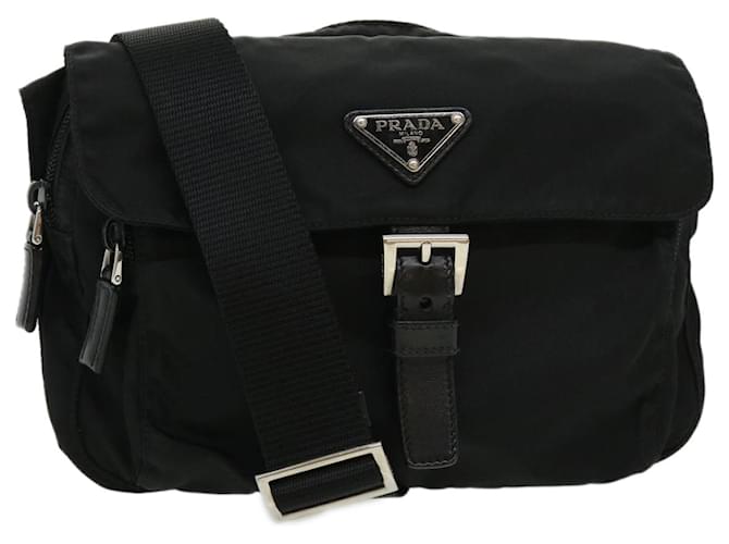 PRADA Shoulder Bag Nylon Black Auth ar7527  ref.658499