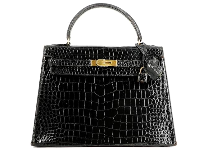 Hermès hermes kelly Black Exotic leather  ref.658724