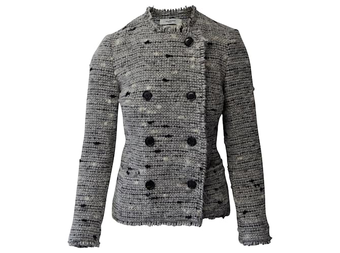 Chaqueta Isabel Marant Etoile con botonadura forrada en acrílico gris  ref.659088