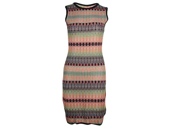 M Missoni Knit Sleeveless Dress with Back Detail in Multicolor