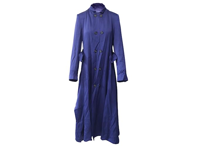 Roland Mouret Double Breasted Coat in Blue Acrylic  ref.659126