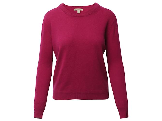 Burberry Round Neck Sweater in Pink Wool  ref.659128