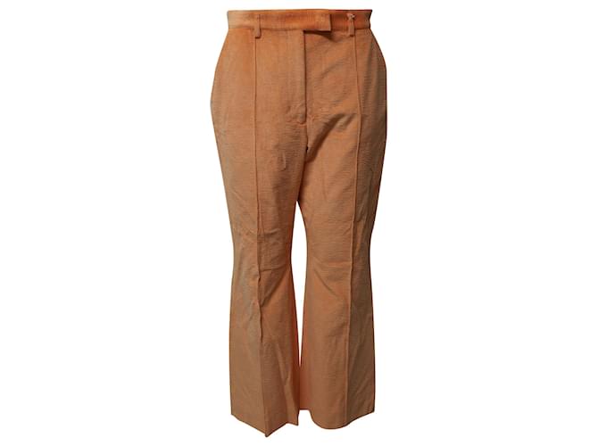 Pantalones de pana naranja con dobladillo acampanado de Acne Studios Terciopelo  ref.659171