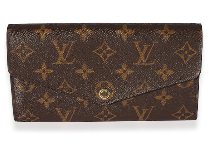 Louis Vuitton Monogramm Leinwand Sarah Wallet Braun  ref.659260