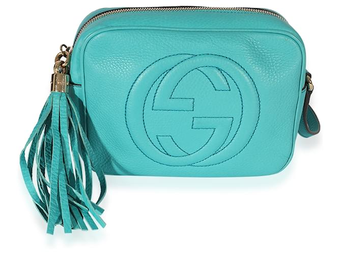 Gucci Soho Disco-Tasche aus blaugrünem Leder  ref.659316