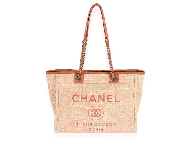 Chanel Pink Tweed Small Deauville Tote   ref.659326