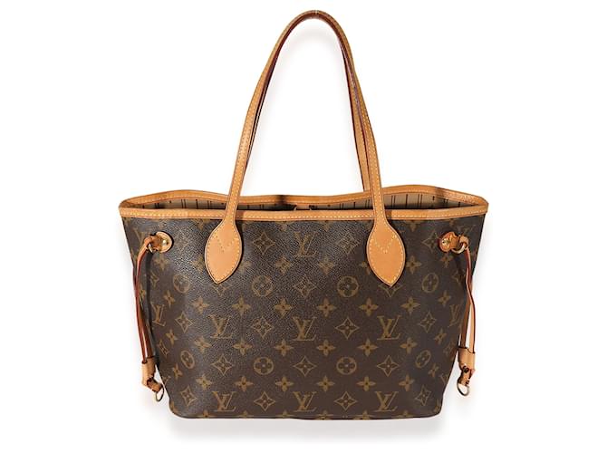 Louis Vuitton Monogram Canvas Neverfull Pm  Brown Leather  ref.659332