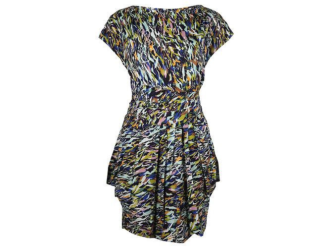 Abito Diane Von Furstenberg Stampato in Seta Multicolor Stampa python