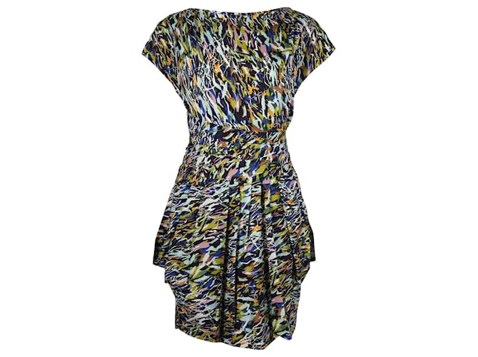 Diane Von Furstenberg Printed Dress in Multicolor Silk Multiple colors  ref.659382