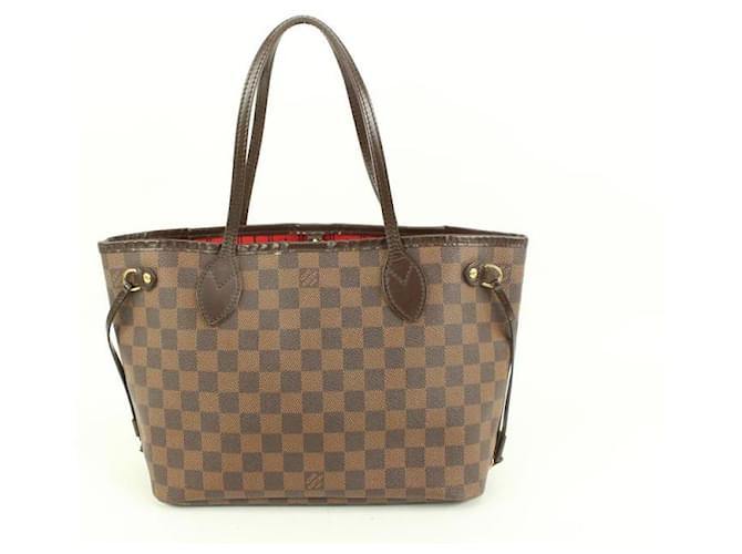 Louis Vuitton Small Damier Ebene Neverfull PM Tote Bag Leather  ref.659443