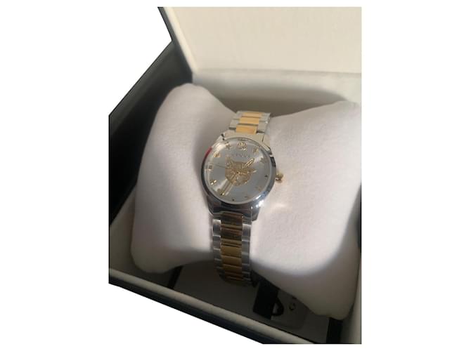 Relógio Gucci G atemporal YA126596 27mm novo Dourado Aço  ref.659723