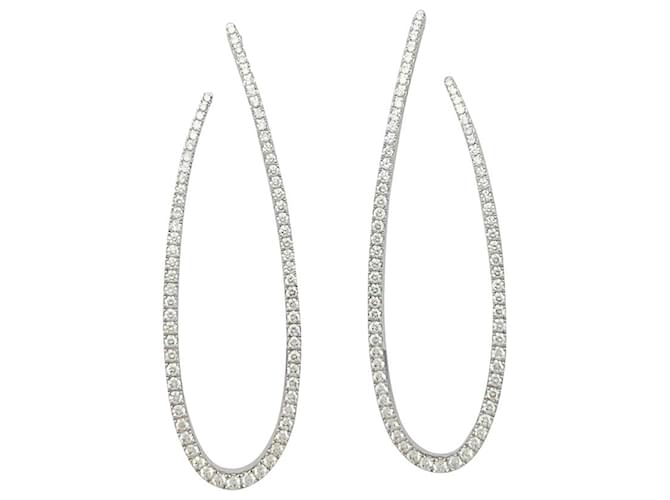 Boucles d'oreilles Messika, "Gatsby", or blanc, diamants.  ref.659830