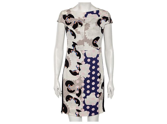 Abito Asami in seta Diane Von Furstenberg nero e multicolore