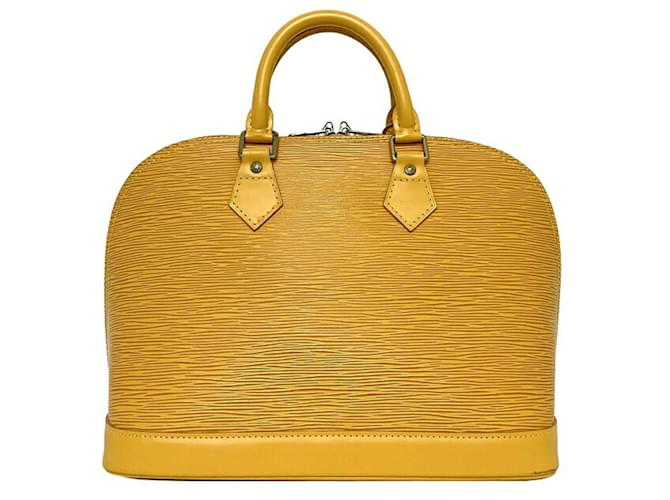 Louis Vuitton Alma Amarelo Couro  ref.659914