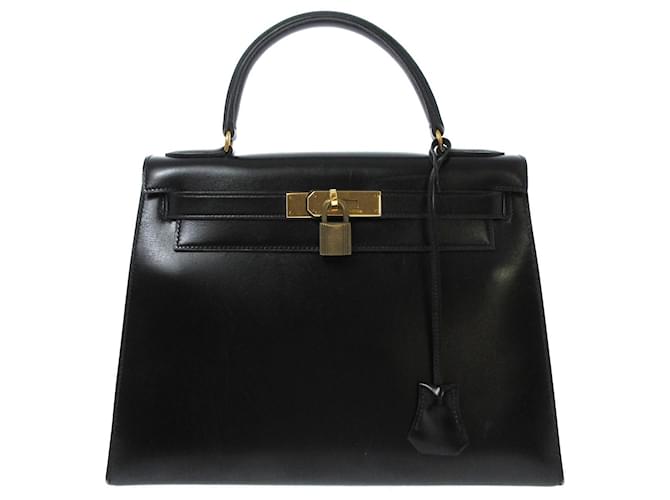 Hermès Kelly Black Leather  ref.660186