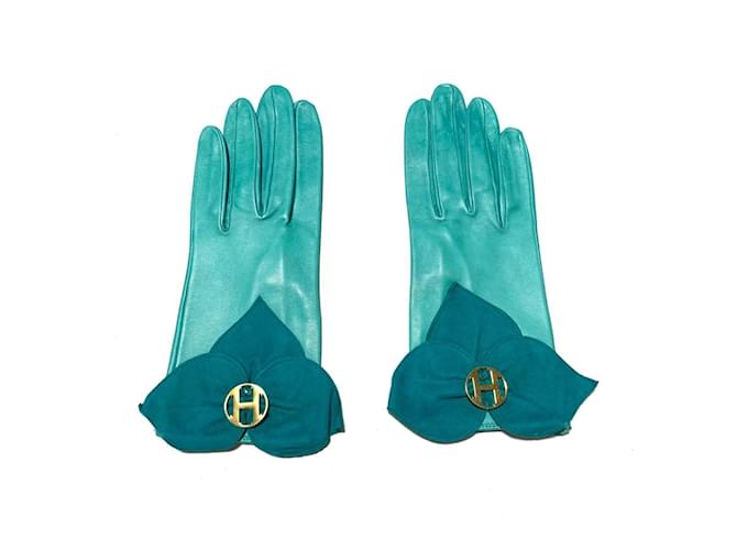 Hermès - Cuir Turquoise  ref.660243