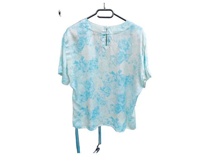 Escada Margaretha Ley Silk Blouse Light Blue