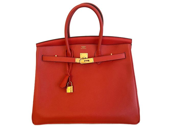 Hermès BIRKIN 35 EPSOM ROSE JAIPUR Rouge