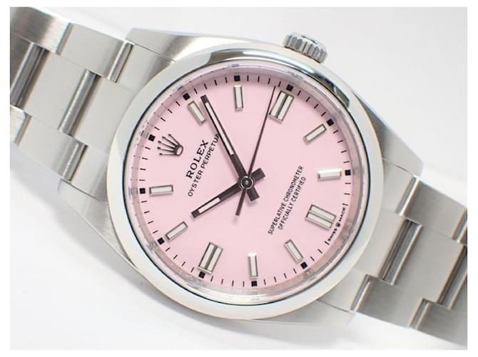Rolex Oyster Perpetual36 candy pink 126000 Mens Silvery Steel  ref.660443