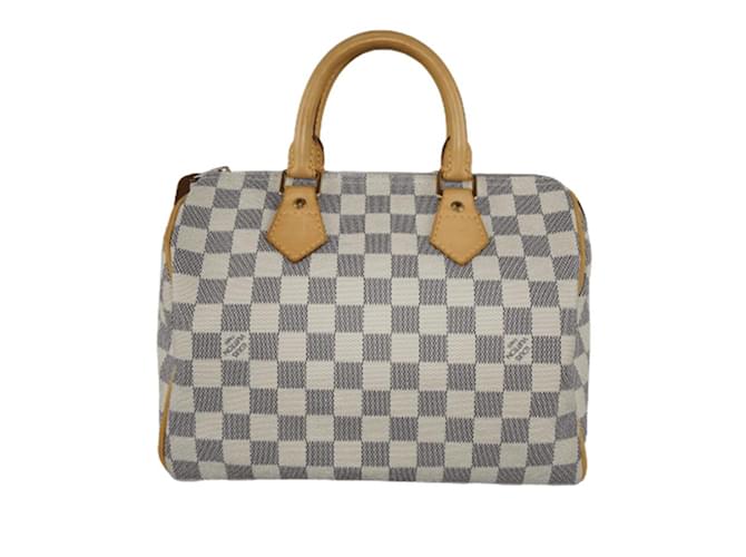 LOUIS VUITTON SPEEDY BAG, very good condition. Grey Leather Cloth  ref.660537 - Joli Closet