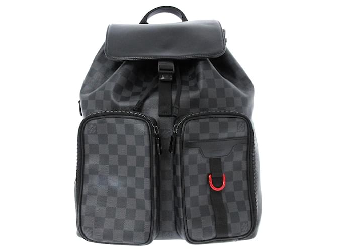 Louis Vuitton Backpack Black Cloth  ref.660703