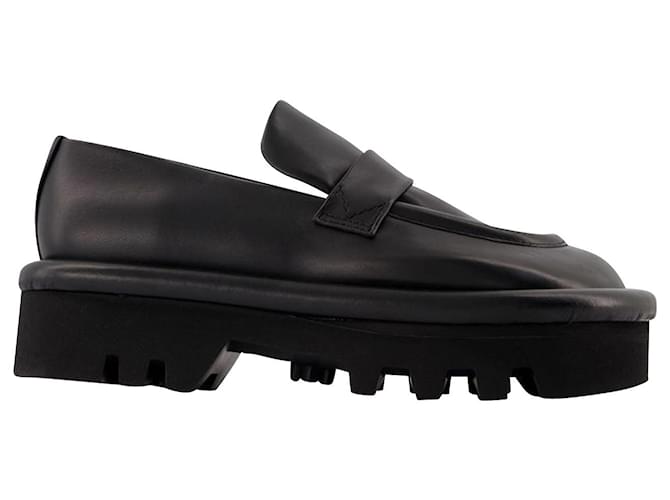 JW Anderson Bumper Chunky Flats in Black Leather  ref.660809