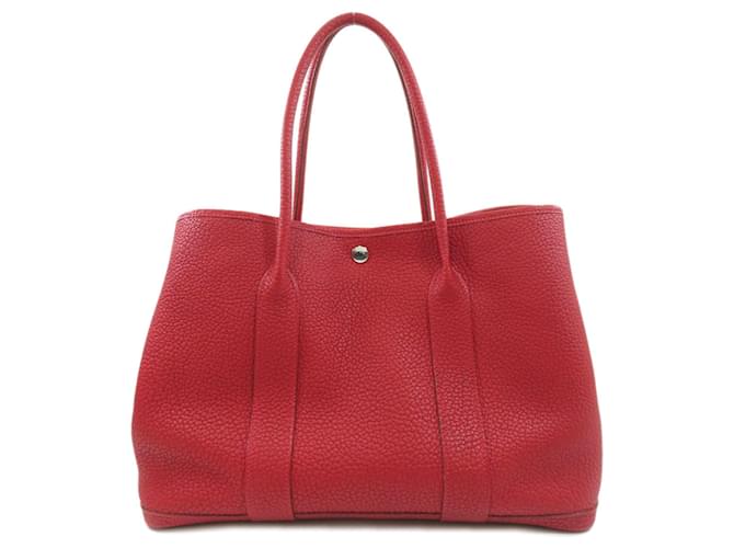 Hermès Garden Party Red Leather  ref.660837