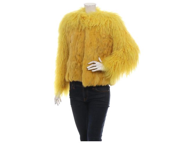 Abrigo de piel amarillo Rosenberg & Lenhart