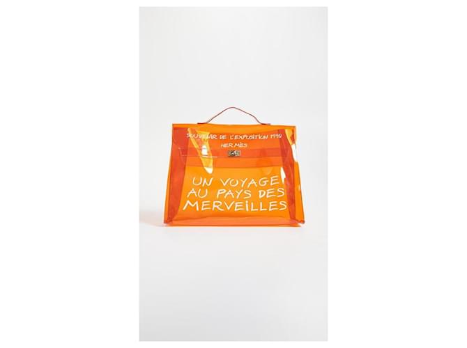 Hermès 1998 Orange translucide L'exposition Clear Souvenir Kelly 4H52A  ref.661016