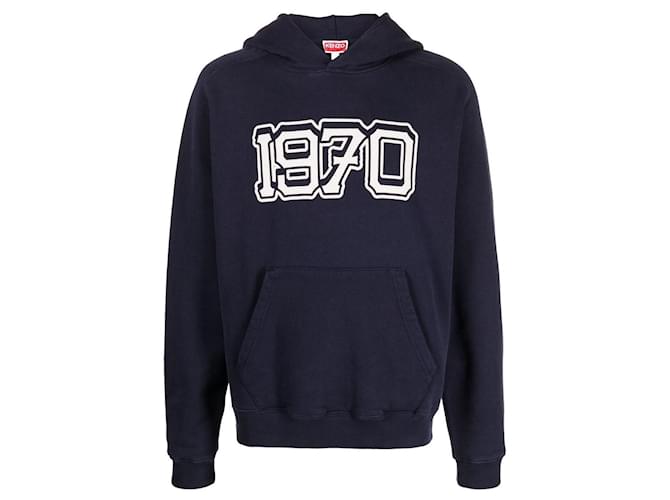 Kenzo Sweat à capuche 1970 Blue Cotton  ref.661082