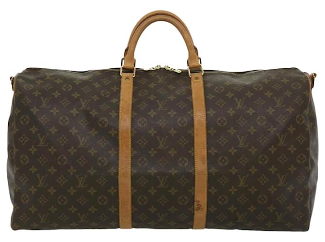 Louis Vuitton Keepall Bandouliere 60 Brown Cloth  ref.661144