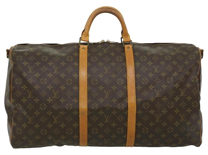Louis Vuitton Keepall Bandouliere 60 Brown Cloth  ref.661170