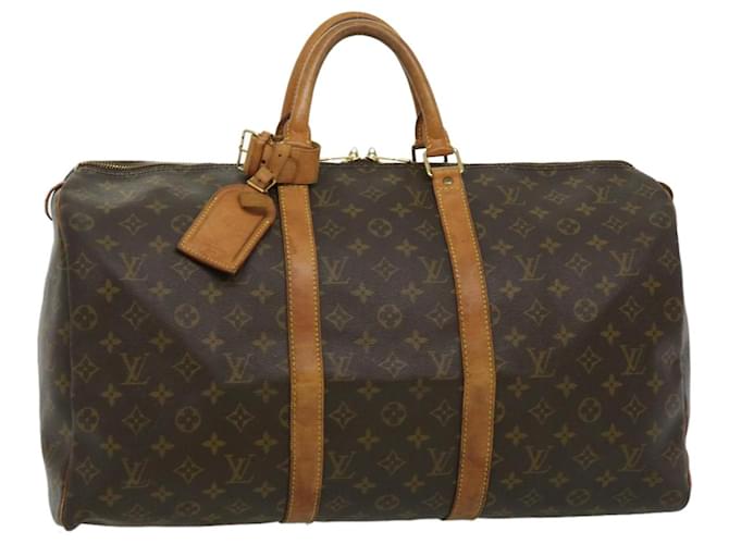 Louis Vuitton Keepall 50 Brown Cloth  ref.661235