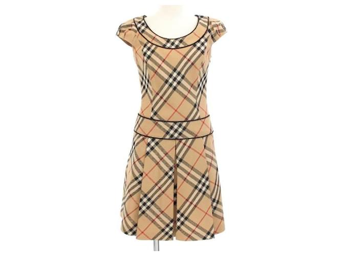 Burberry Blue Label Dress Beige Cotton ref.661367 - Joli Closet