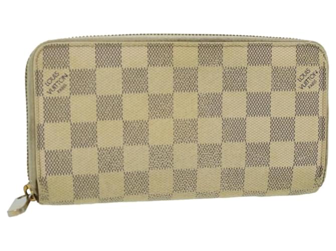 LOUIS VUITTON purse N60019 Zippy wallet Damier Azur Canvas white