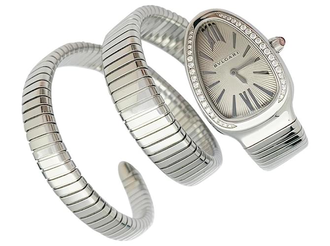 Bulgari Serpenti watch in stainless steel, diamants. Diamond  ref.661477