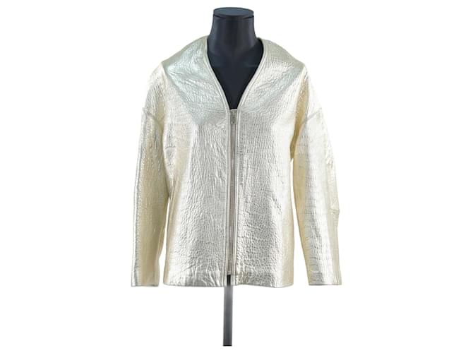 verontschuldigen Alarmerend Opgetild Jacket Isabel Marant M Golden Leather ref.661501 - Joli Closet