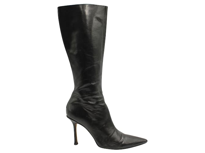 Jimmy Choo Black Knee High Boots Leather  ref.661779